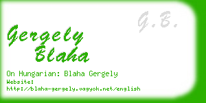 gergely blaha business card